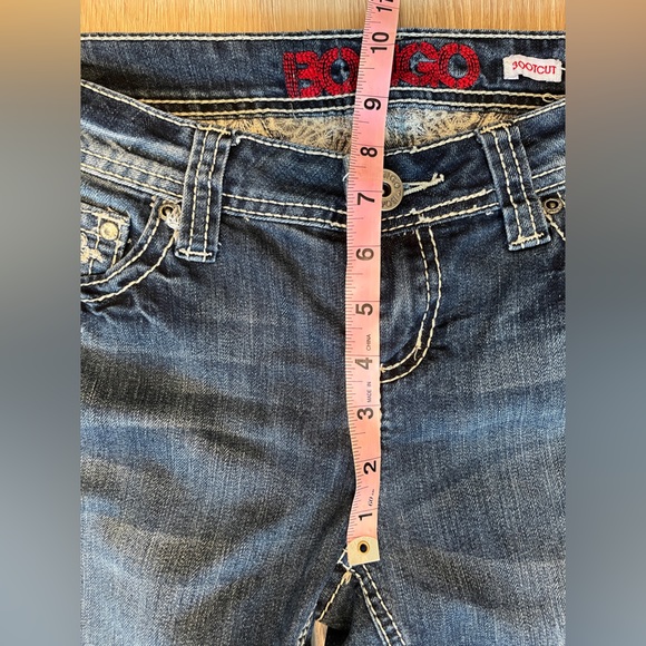 Bongo embellished Lo-Rise Bootcut Silver Embroiderey Jeans - Picture 5 of 11